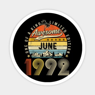 Awesome Since June 1992 Vintage 31st Birthday Magnet